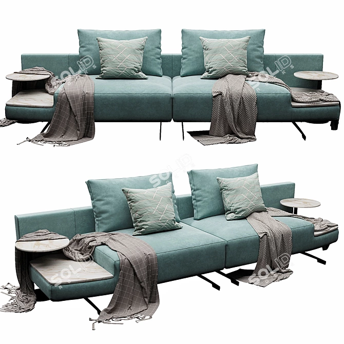 Luxury Modern Sofa Furniture Set 3D model image 3