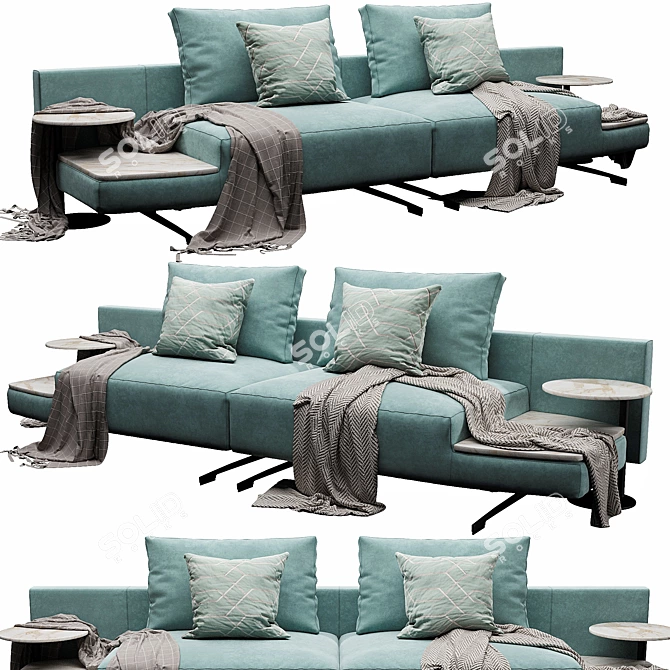 Luxury Modern Sofa Furniture Set 3D model image 5