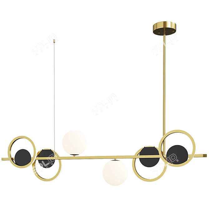 Minimalist Brass Decor Object 3D model image 1