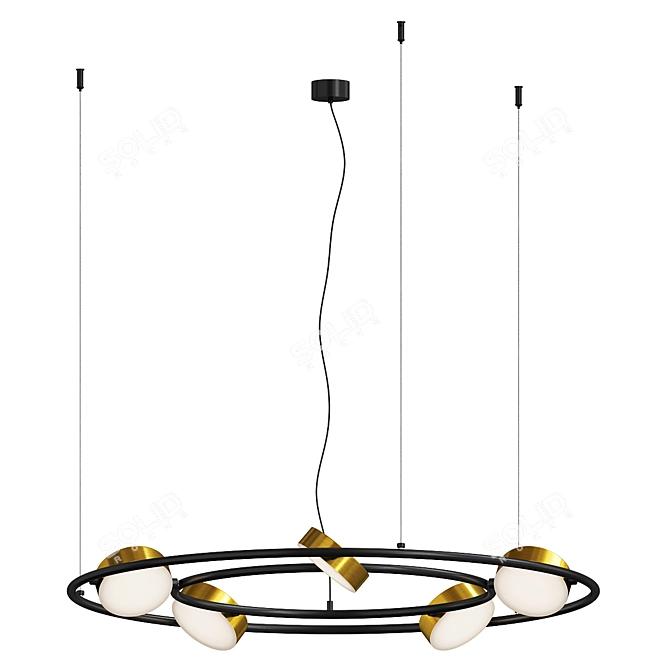 Modern Couple Round 2 Sculpture 3D model image 1