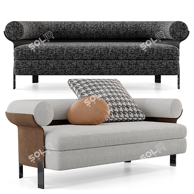 Elegant Minotti Mattia Sofa 3D model image 4