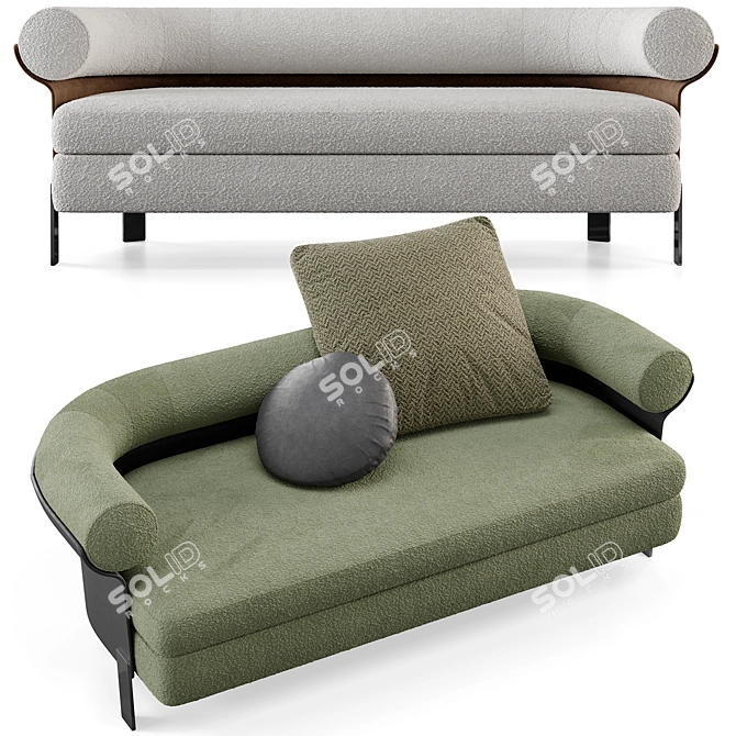 Elegant Minotti Mattia Sofa 3D model image 6