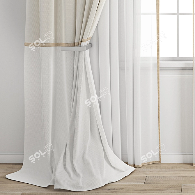 Polygonal Curtain Model Bundle 3D model image 2