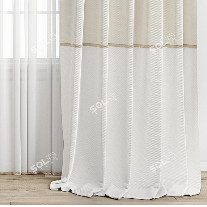 Polygonal Curtain Model Bundle 3D model image 3