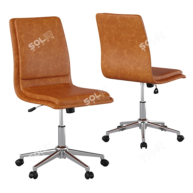 Luxury Leather Office Chair 3D model image 6