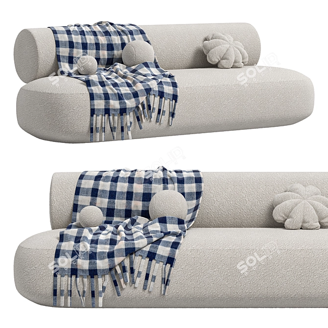 Modern Comfort Hippo Sofa 3D model image 2