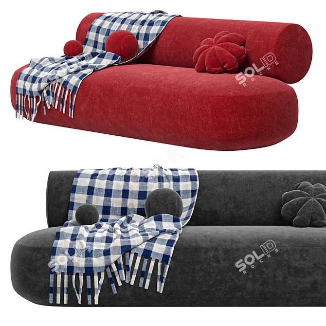 Modern Comfort Hippo Sofa 3D model image 4