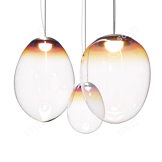 Modern Artemide Pendant Lamp Set 3D model image 2