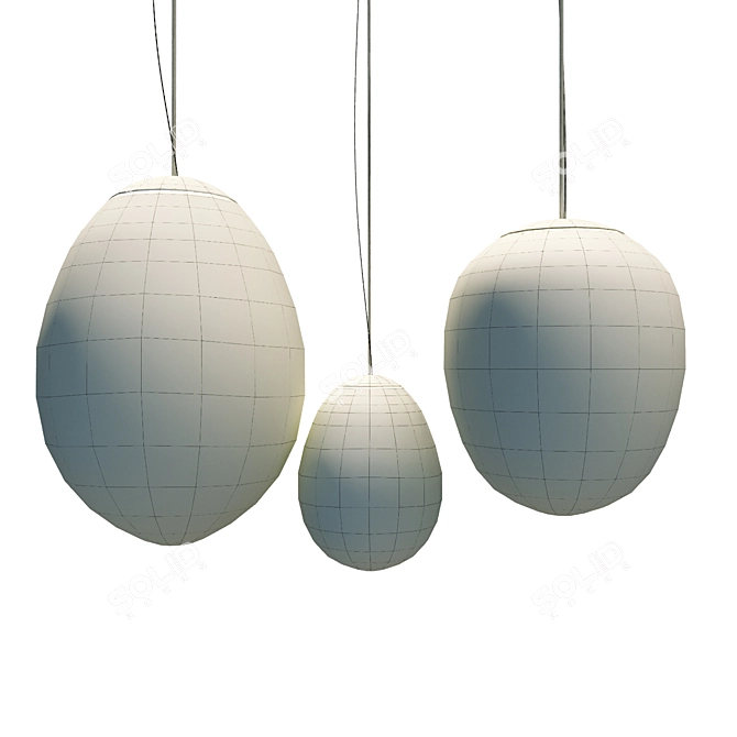 Modern Artemide Pendant Lamp Set 3D model image 3