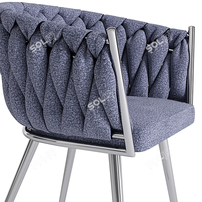 Elegant ROMA LUX Velvet Chair 3D model image 4