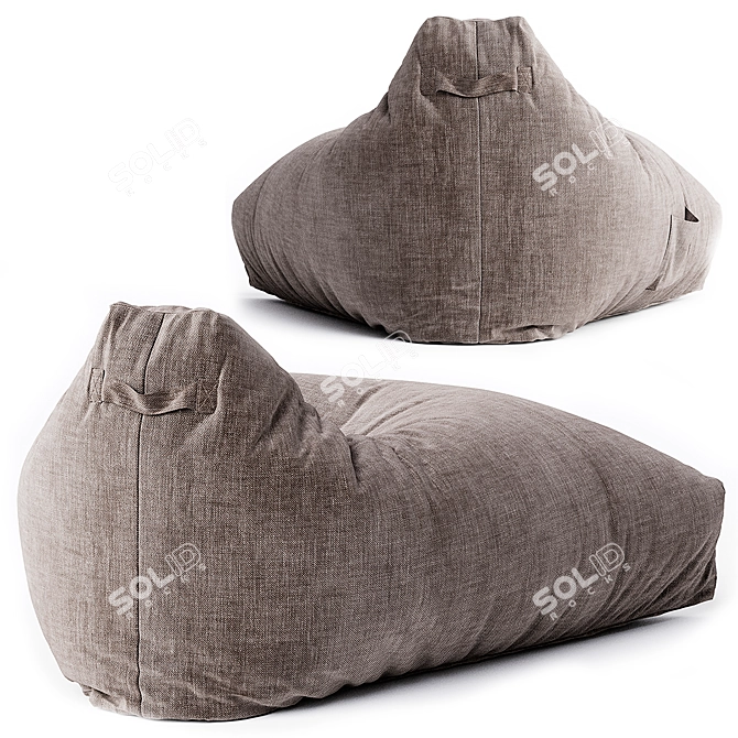 Cotton Pouf by Zara Home 3D model image 2