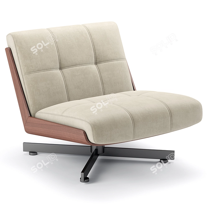Modern Luxury Armchair Furniture aesthetically designed 3D model image 2