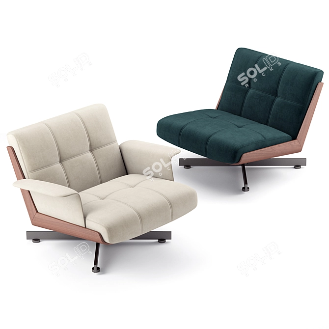 Modern Luxury Armchair Furniture aesthetically designed 3D model image 5