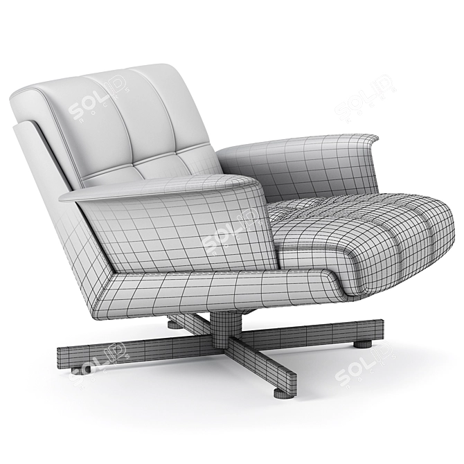 Modern Luxury Armchair Furniture aesthetically designed 3D model image 7