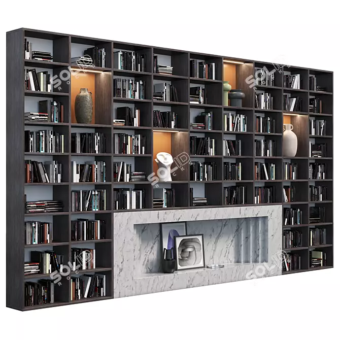 Tall Portal Bookshelf 3D model image 2