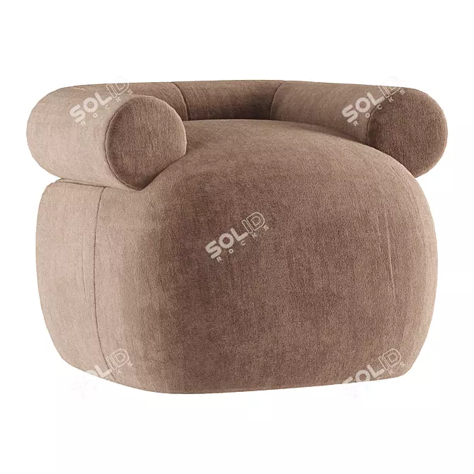 Classic Comfort Huggy Malibu Armchair 3D model image 1