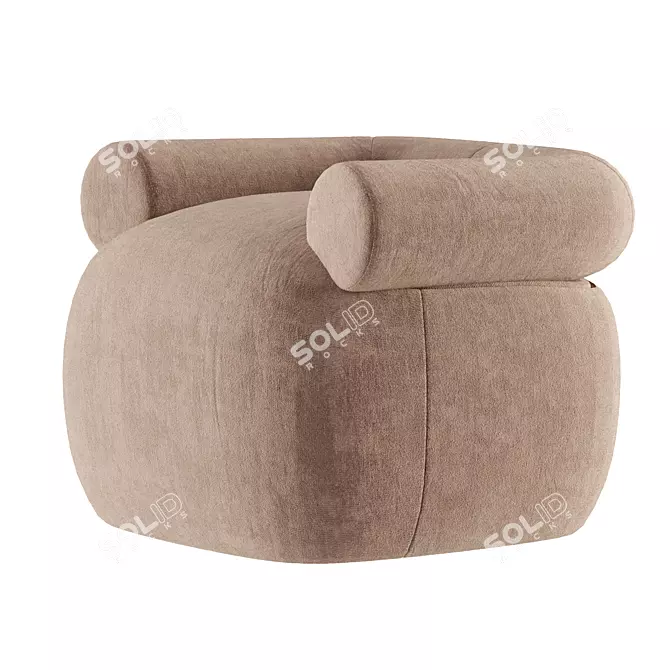 Classic Comfort Huggy Malibu Armchair 3D model image 3