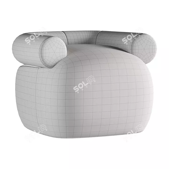 Classic Comfort Huggy Malibu Armchair 3D model image 4