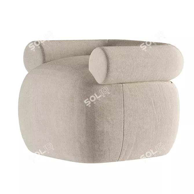 Classic Comfort Huggy Malibu Armchair 3D model image 5