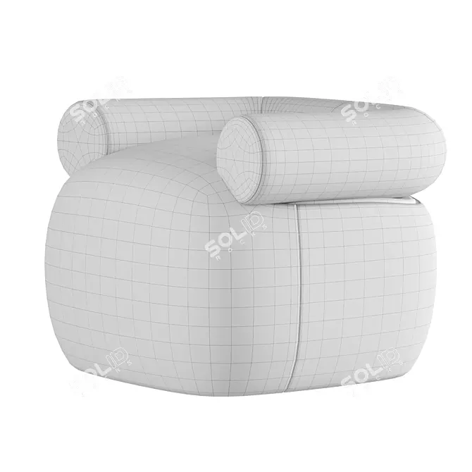 Classic Comfort Huggy Malibu Armchair 3D model image 6