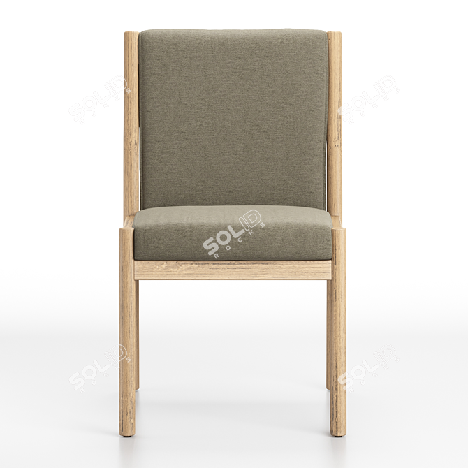 Hito Feature Dining Chair, Olive 3D model image 2