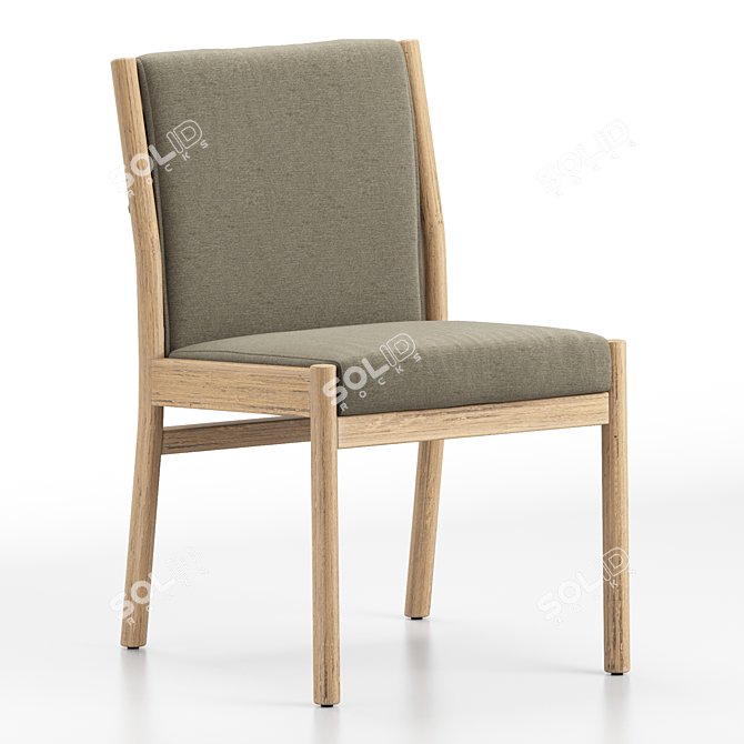 Hito Feature Dining Chair, Olive 3D model image 3