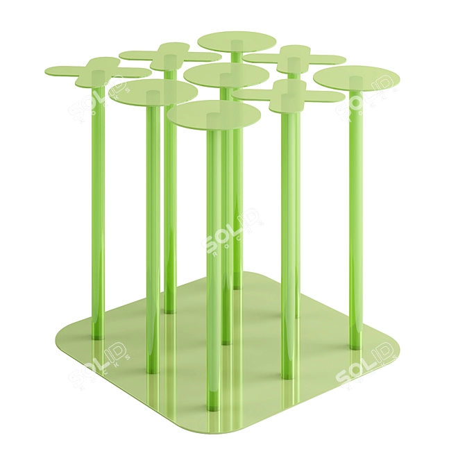 Two-sided Plastic Side Table 3D model image 1