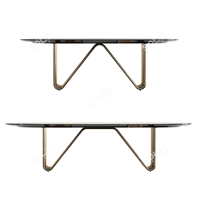 RUGIANO ALYSON Oval Dining Table 3D model image 6