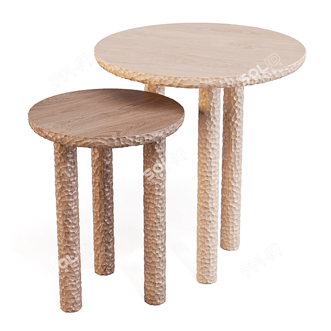 Luxury French Design Collection Side Tables 3D model image 3