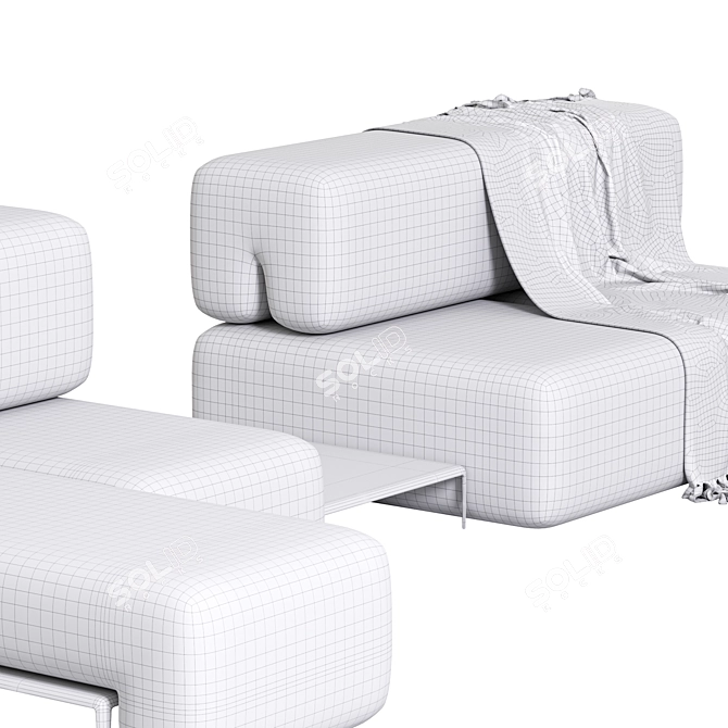 Faina Modular Sofa Set 3D model image 3
