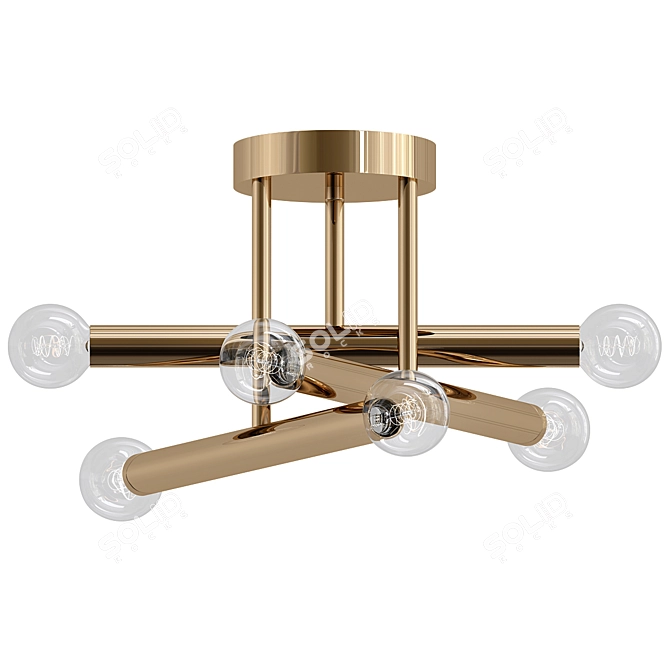 Modern Spike Design Lamp 3D model image 1