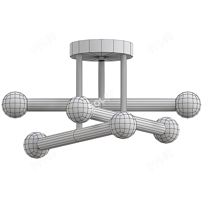 Modern Spike Design Lamp 3D model image 3