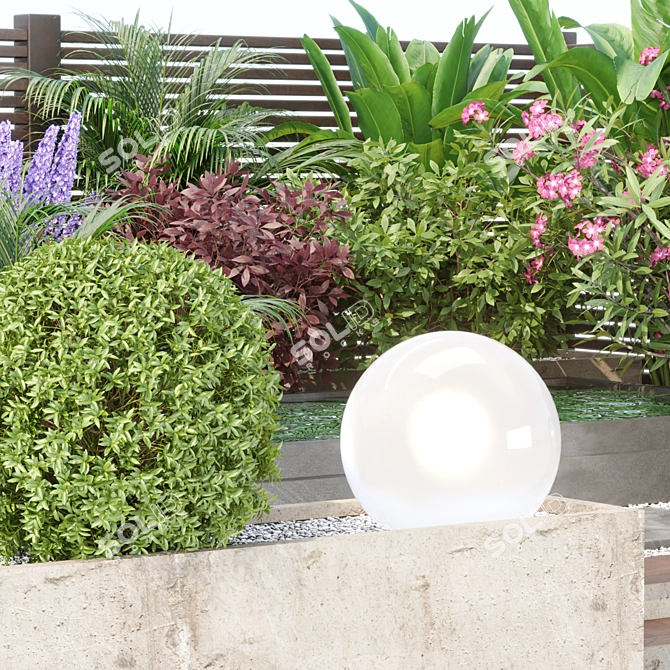 Modern Natural Plant Backyard Collection 3D model image 3