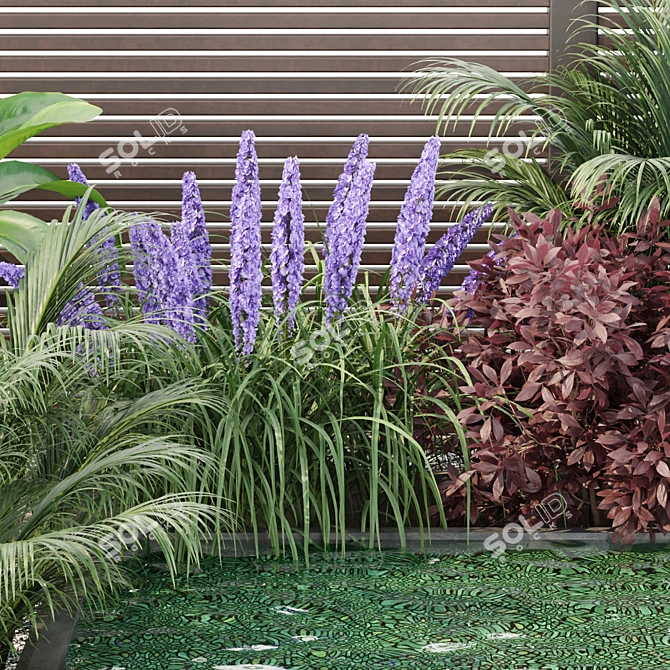 Modern Natural Plant Backyard Collection 3D model image 4