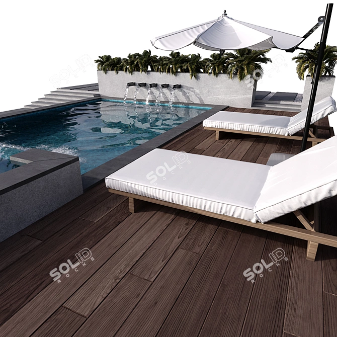 Caustics Enabled Pool Model VRAY/CORONA 3D model image 4