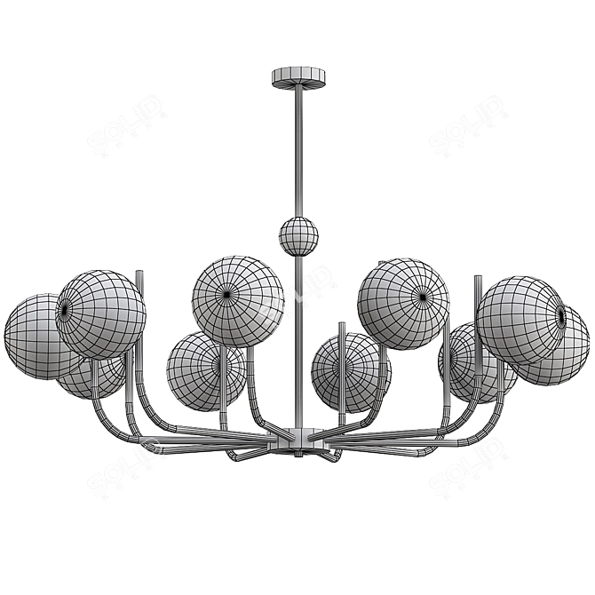Elegant Felicitat Chandelier Design 3D model image 3