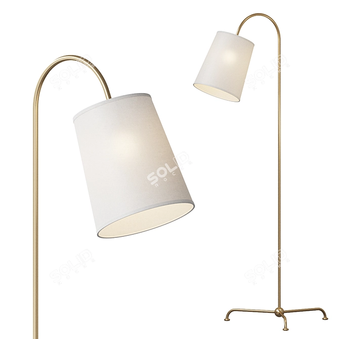 Elegant Monterey Floor Lamp 3D model image 1