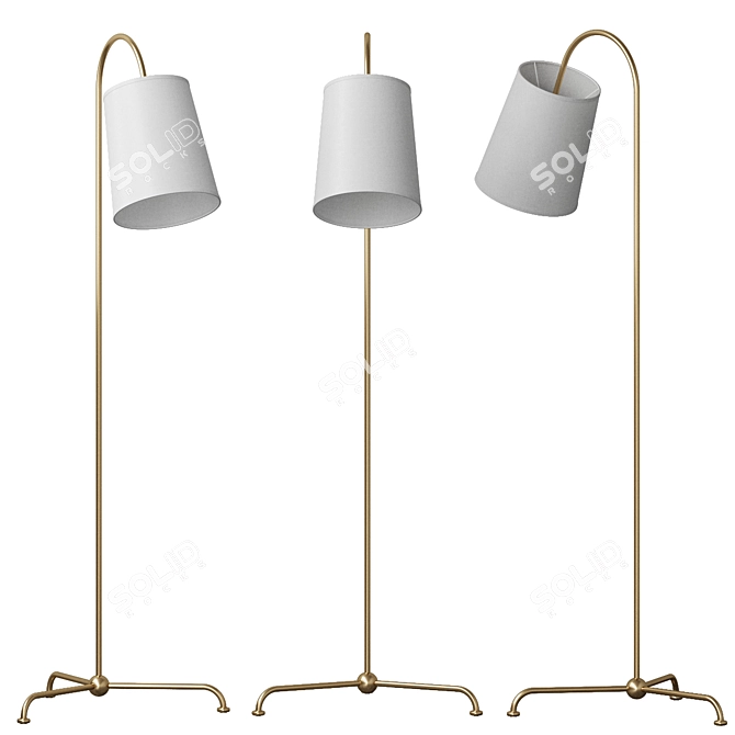 Elegant Monterey Floor Lamp 3D model image 6