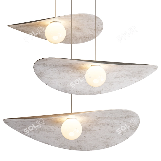 Modern Myrna Pendant Light 3D model image 1