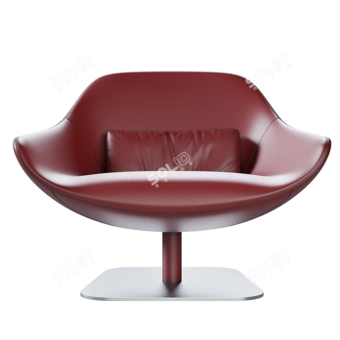 Modern Meredith Swivel Armchair 3D Model 3D model image 2