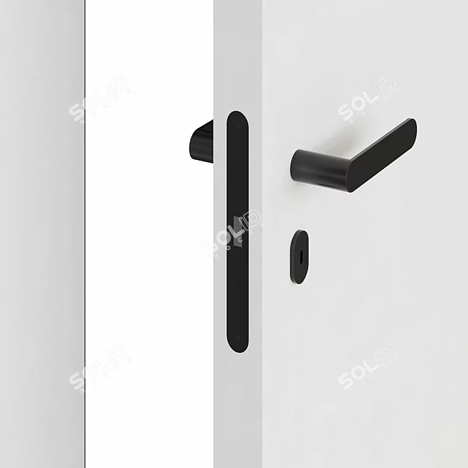 Hidden Mount Doors with Hardware 3D model image 3