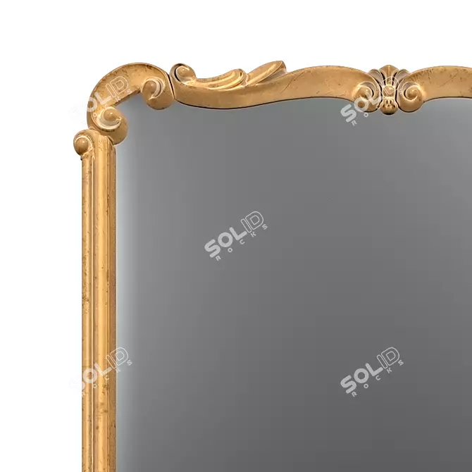 Swirling Glam Mirror in Silver 3D model image 2