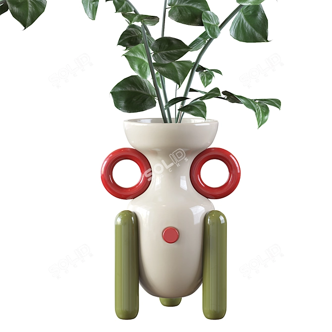 Handmade Ceramic Explorer Vases 3D model image 6