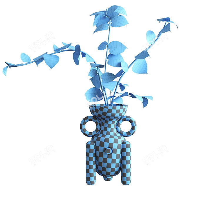 Handmade Ceramic Explorer Vases 3D model image 7