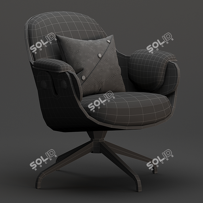 BD Barcelona Low Lounger Swivel Chair 3D model image 4