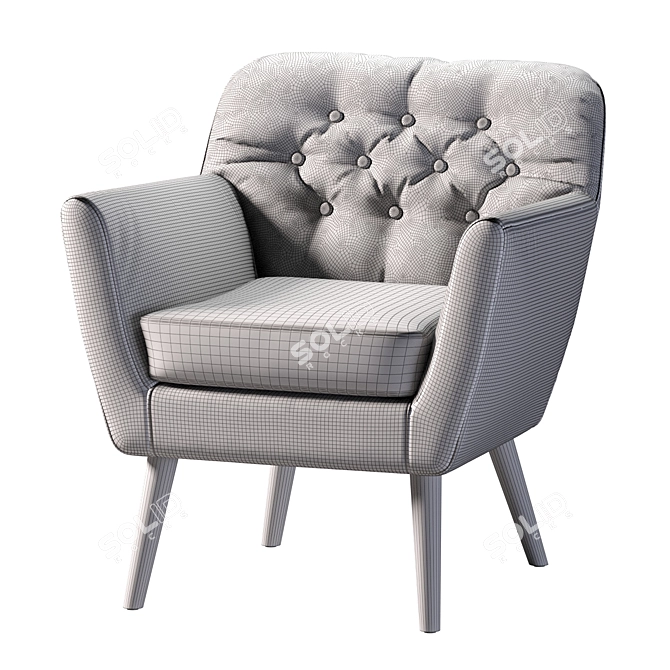 Madelyn Mid Armchair: Modern Design 3D model image 7