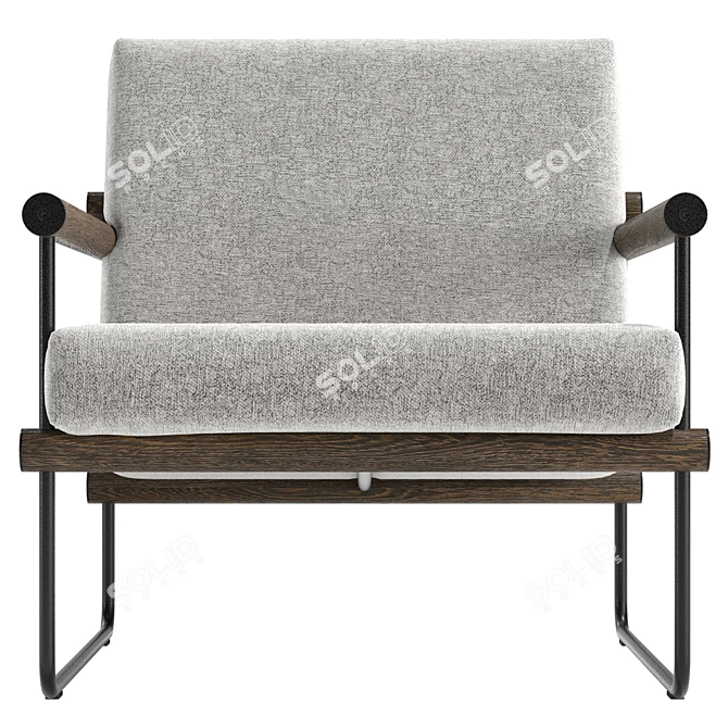 Ross Lounge Chair, Modern Design 3D model image 2