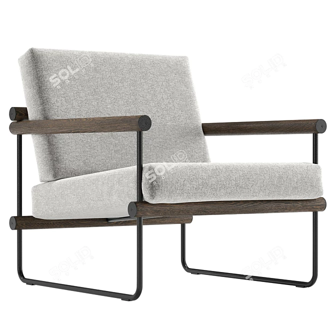 Ross Lounge Chair, Modern Design 3D model image 5