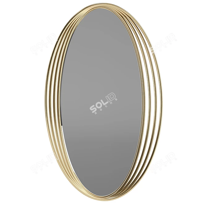 Zelda Oval Mirror UV Unwrapped 3D model image 1