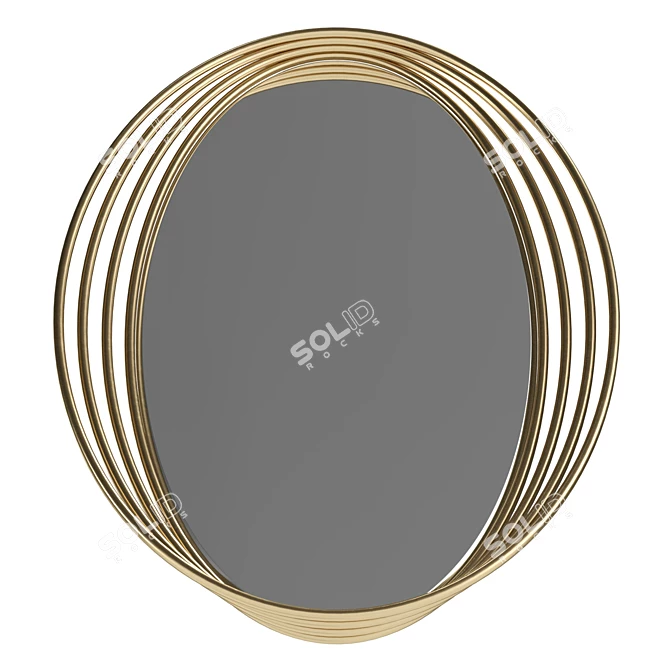 Zelda Oval Mirror UV Unwrapped 3D model image 3